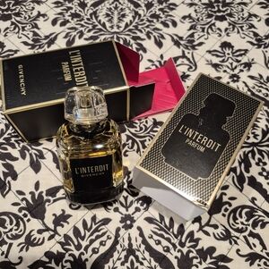 Givenchy L'Interdit Parfum with Black and Gold Accents